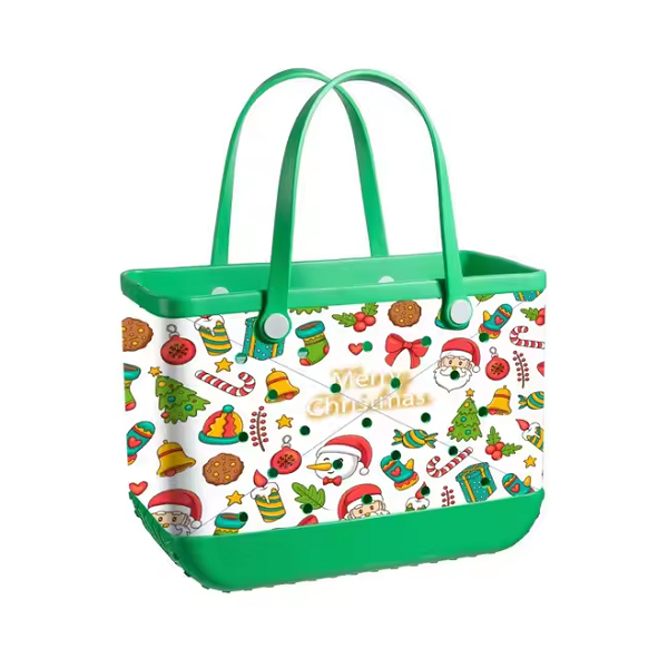 Santa Claus Pattern Beach Bag