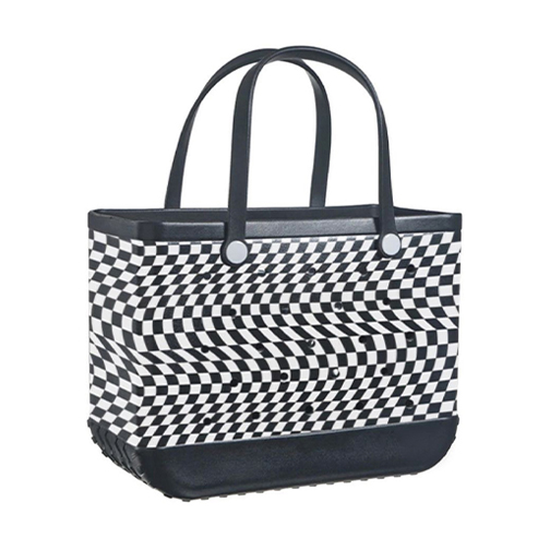 Twisted Grid Pattern Beach Bag