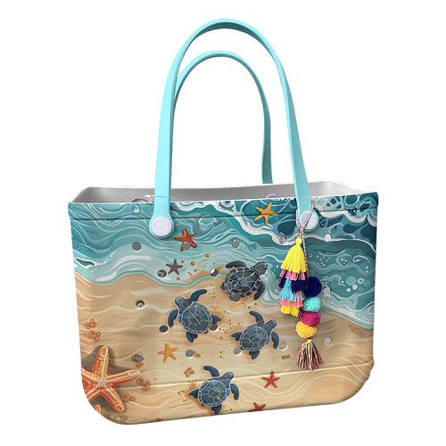Marine Life Pattern Beach Bag