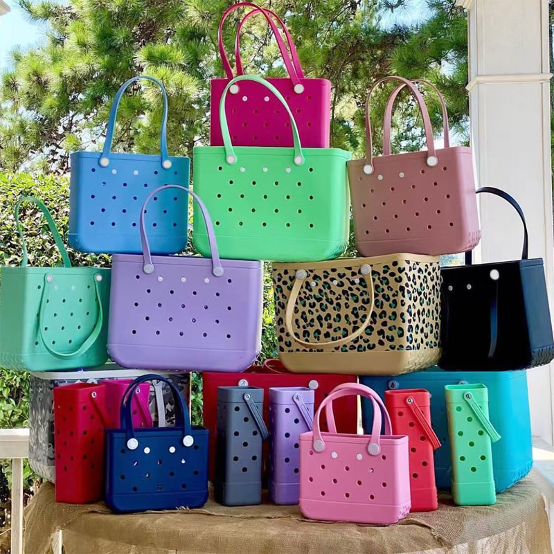 Washable Rubber Beach Tote Large Eva Bag With Handles